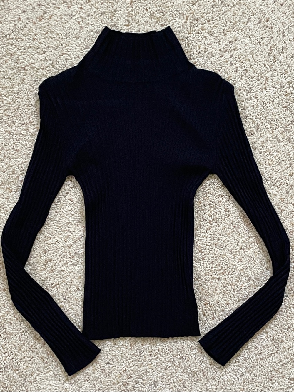 Ribbed Turtleneck Longsleeve Top
